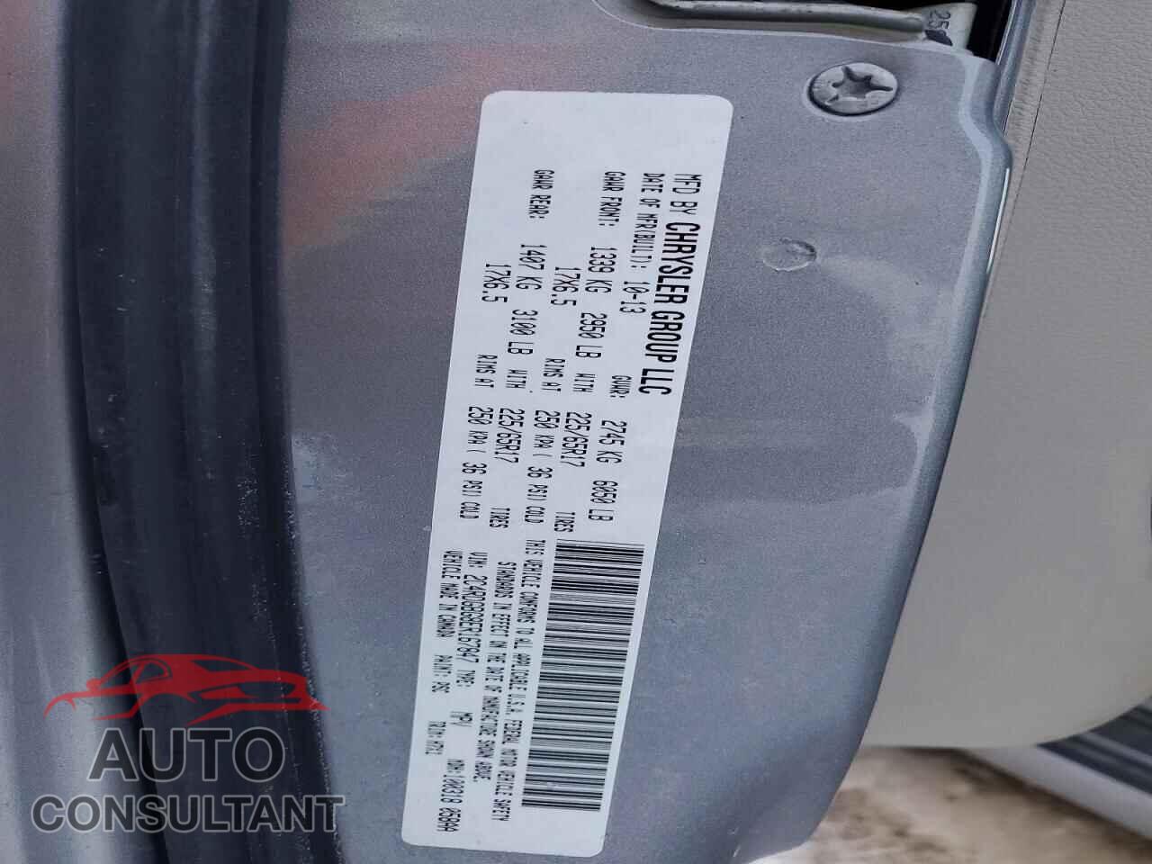 DODGE CARAVAN 2014 - 2C4RDGBG8ER167847