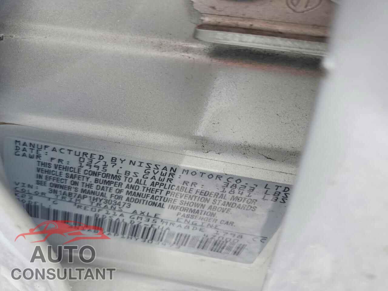 NISSAN SENTRA 2017 - 3N1AB7AP1HY303473