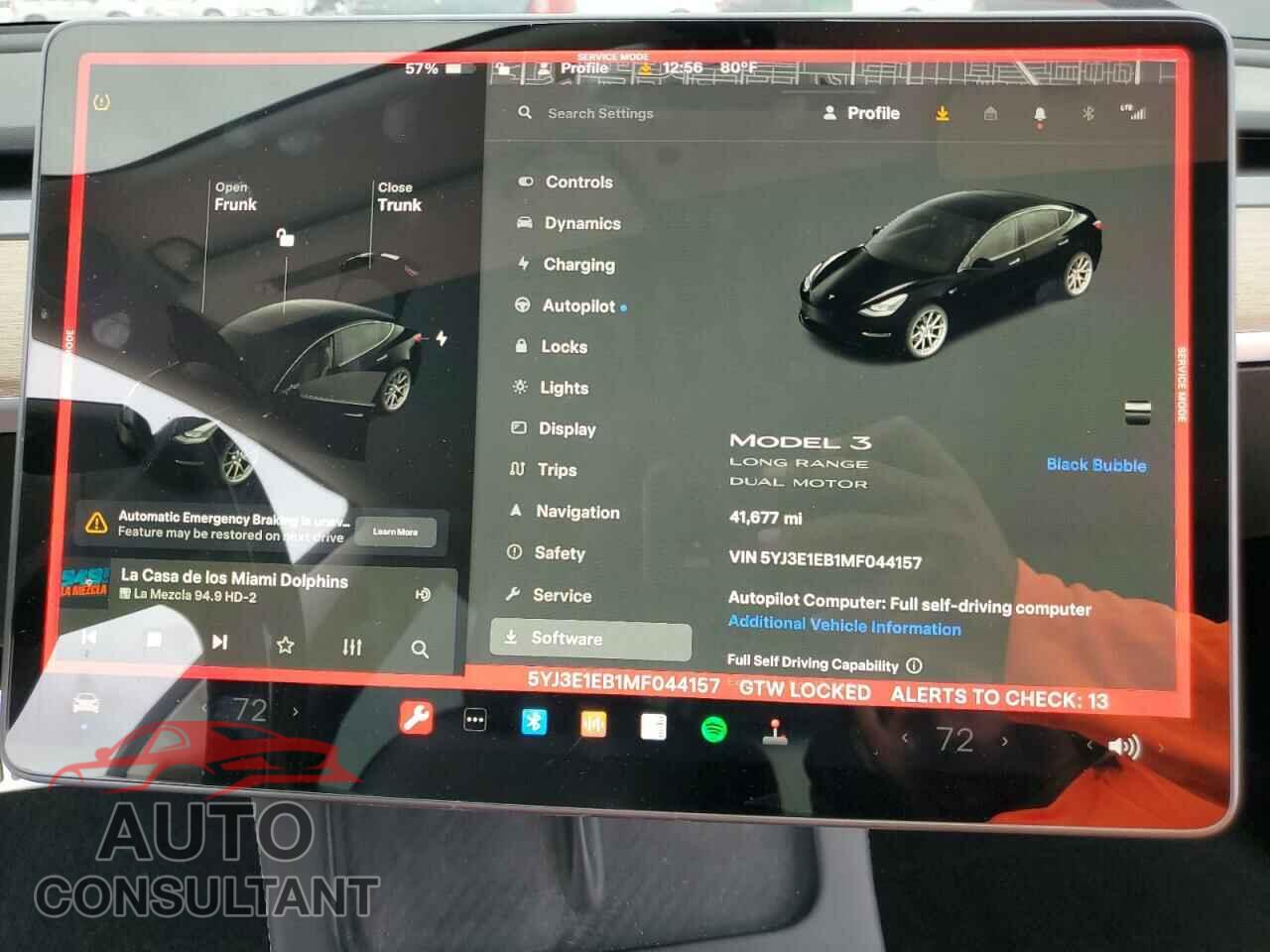TESLA MODEL 3 2021 - 5YJ3E1EB1MF044157