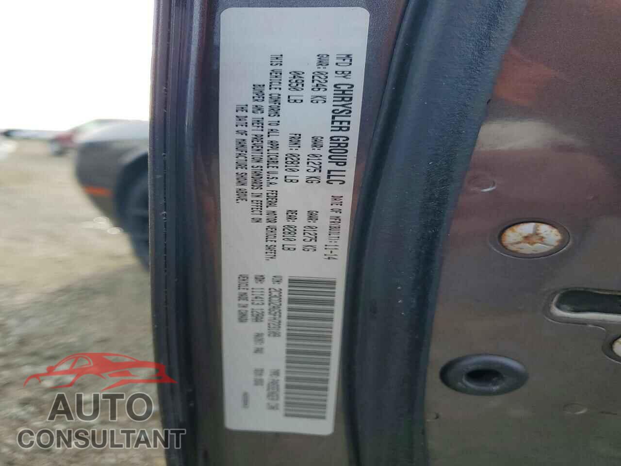 DODGE CHALLENGER 2015 - 2C3CDZAG5FH723109