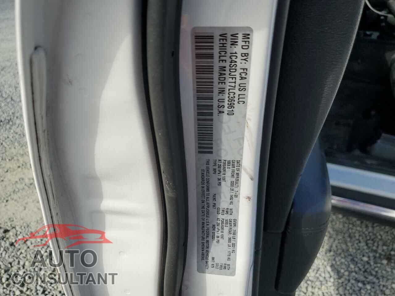 DODGE DURANGO 2020 - 1C4SDJFT7LC369610