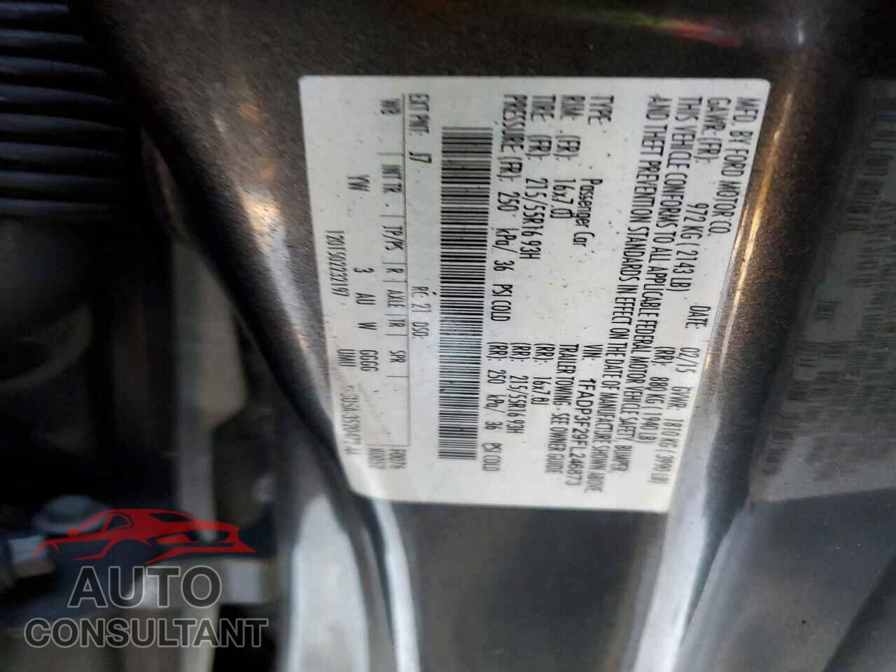 FORD FOCUS 2015 - 1FADP3F29FL246873