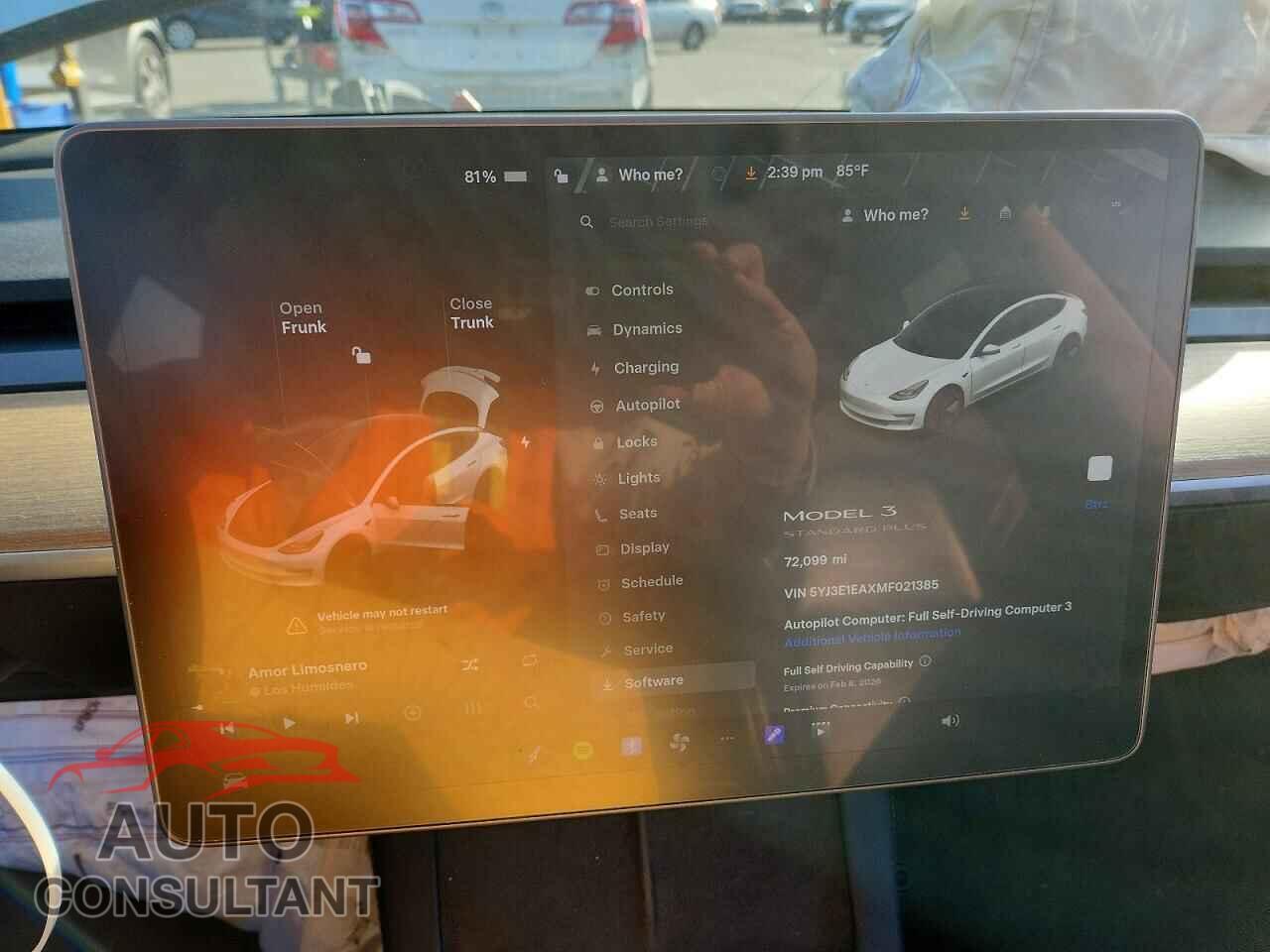 TESLA MODEL 3 2021 - 5YJ3E1EAXMF021385