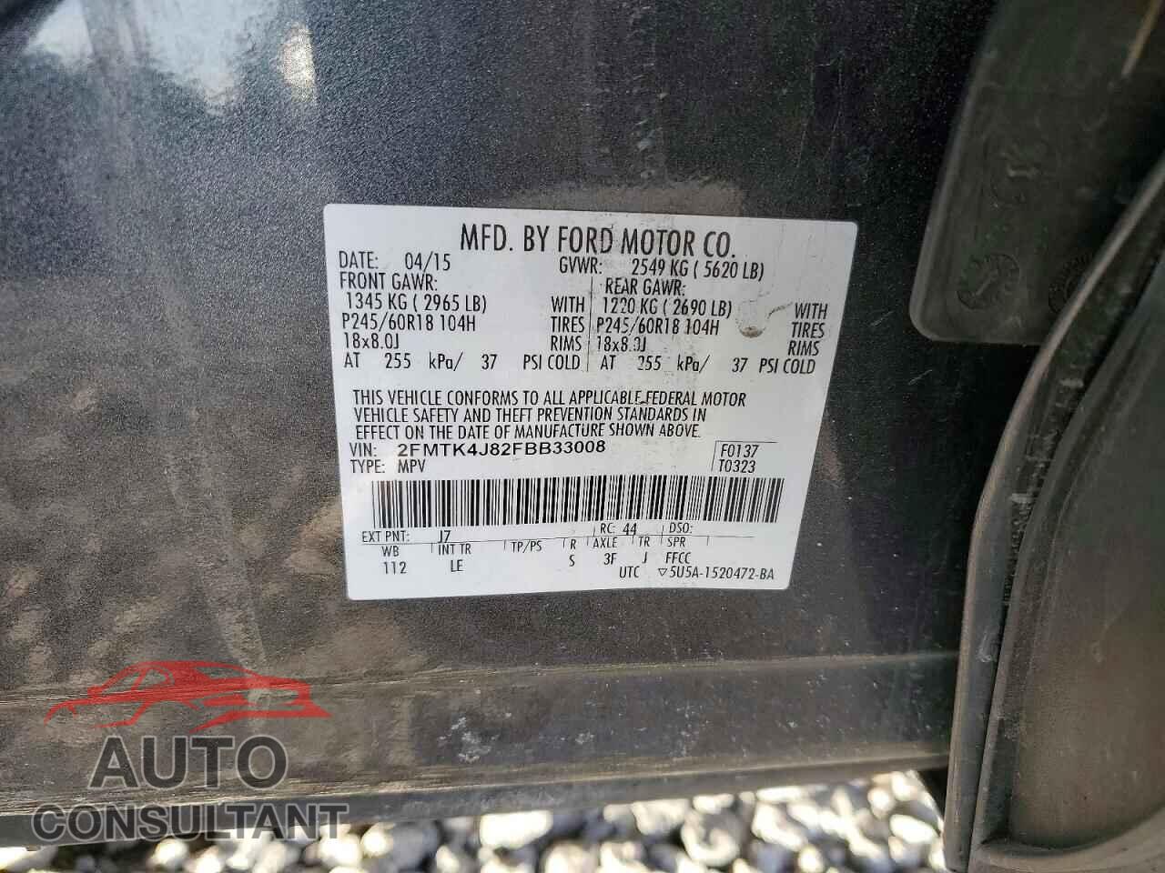 FORD EDGE 2015 - 2FMTK4J82FBB33008