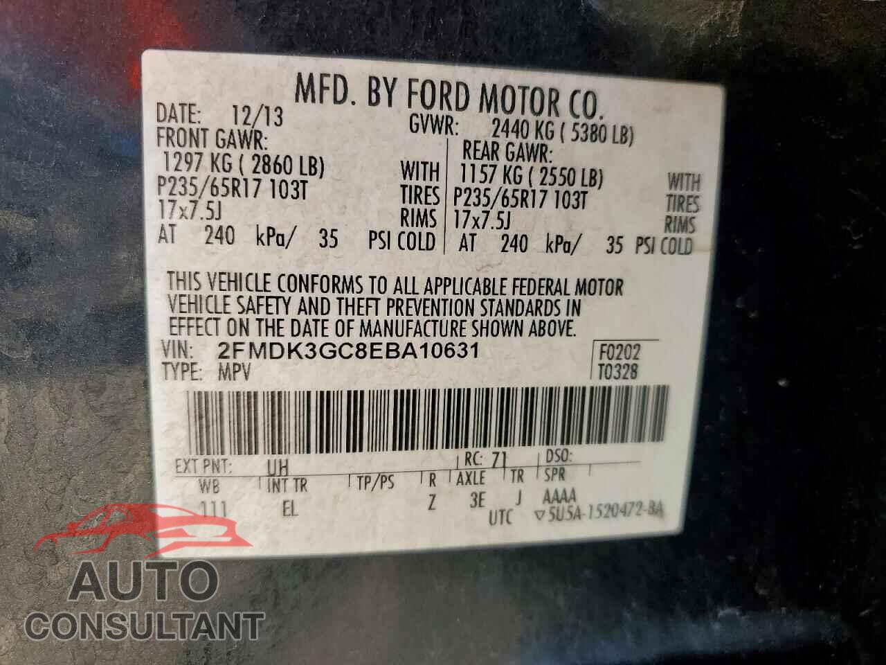FORD EDGE 2014 - 2FMDK3GC8EBA10631