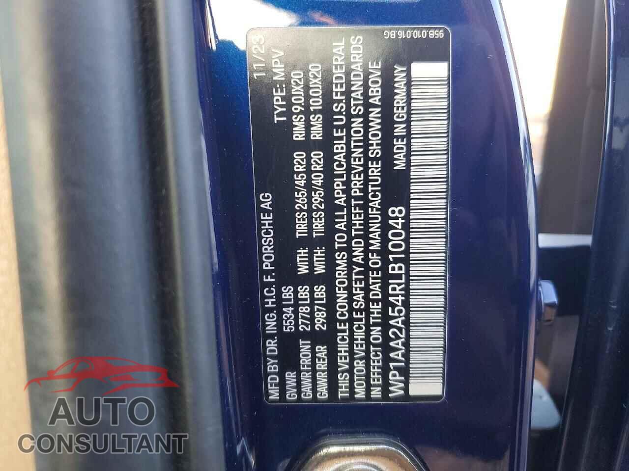 PORSCHE MACAN BASE 2024 - WP1AA2A54RLB10048