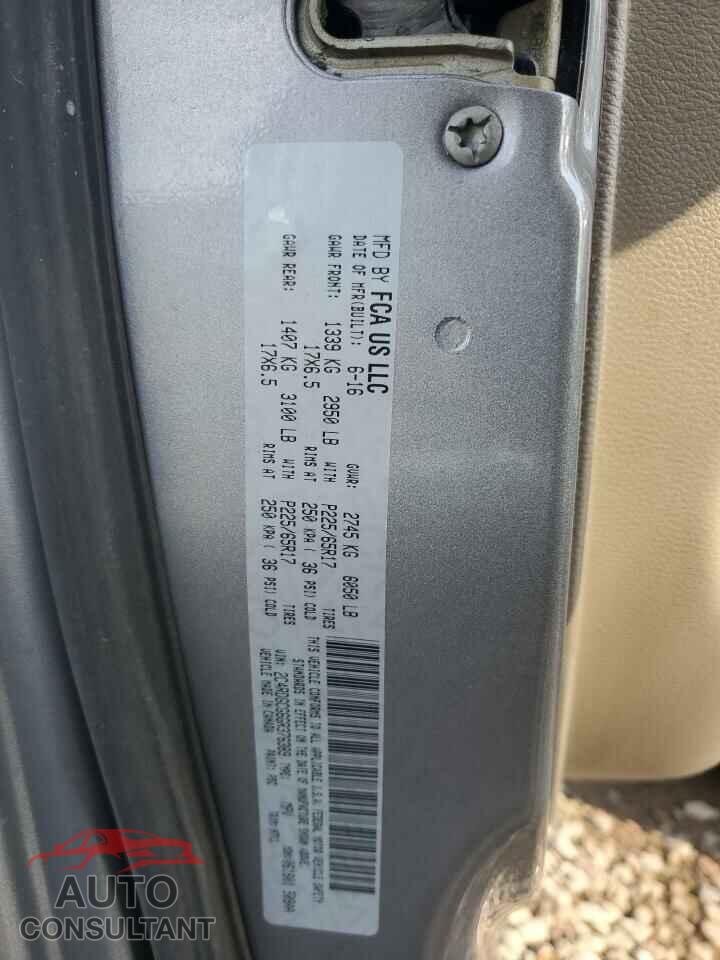 DODGE CARAVAN 2016 - 2C4RDGCG6GR376389