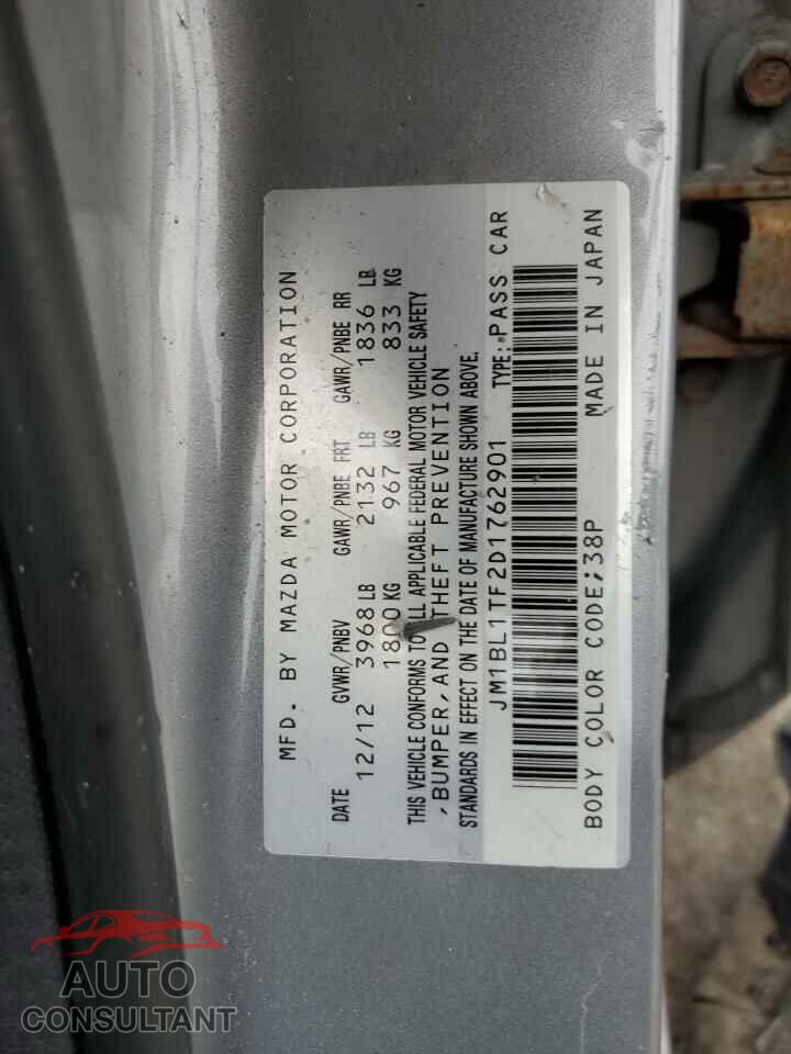 MAZDA 3 2013 - JM1BL1TF2D1762901