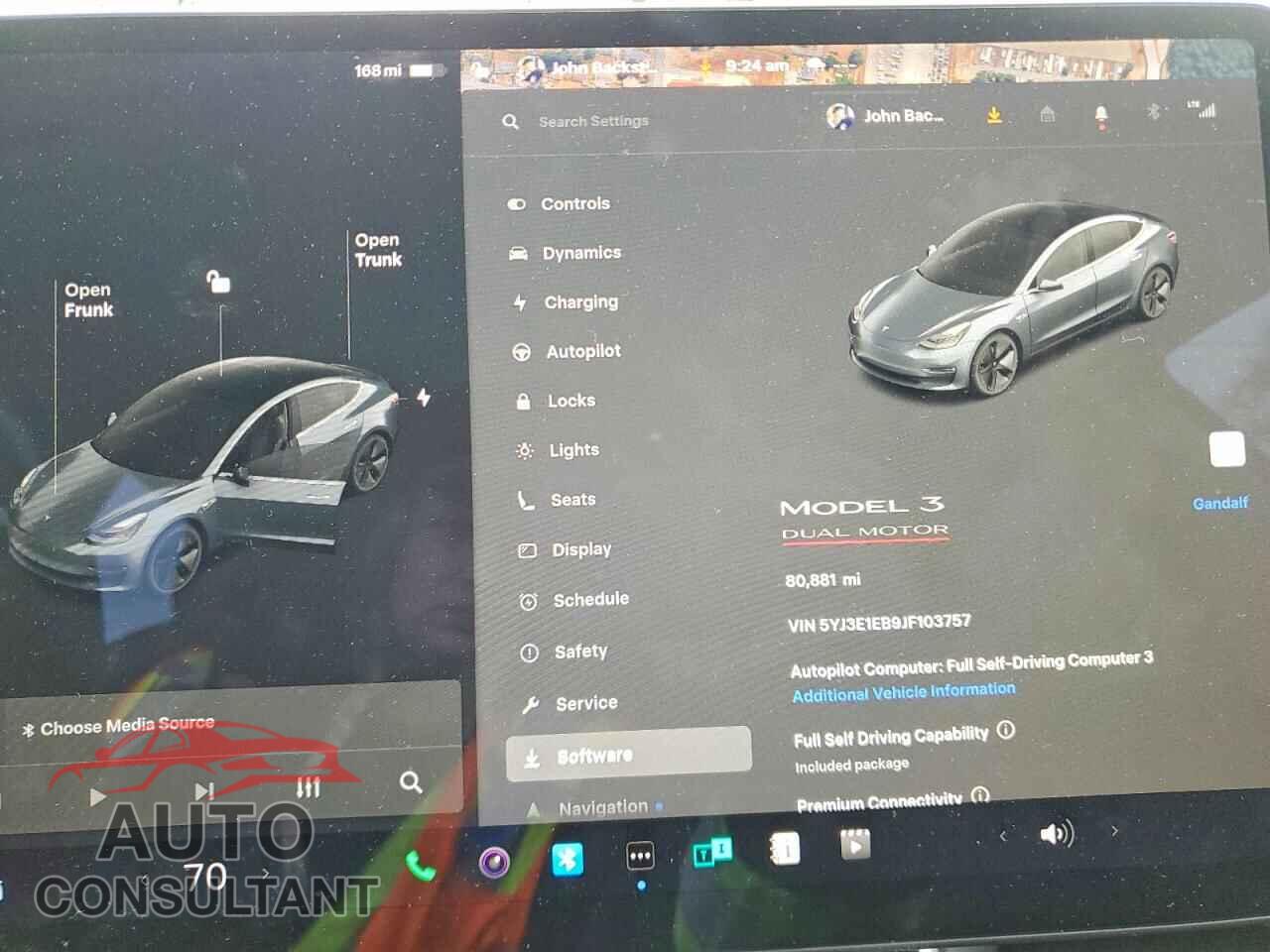 TESLA MODEL 3 2018 - 5YJ3E1EB9JF103757