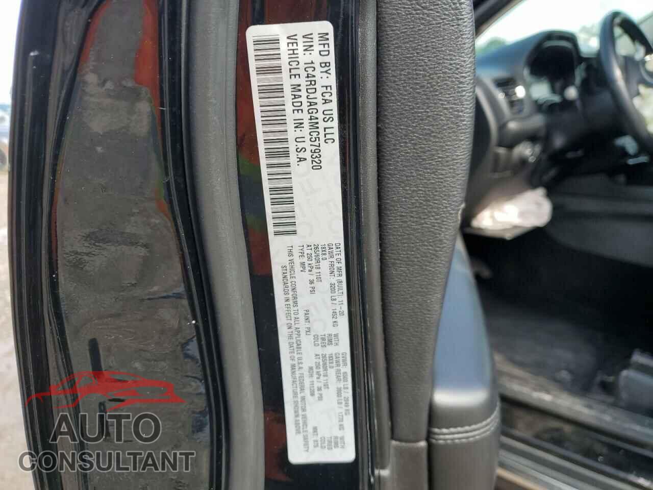 DODGE DURANGO 2021 - 1C4RDJAG4MC579320
