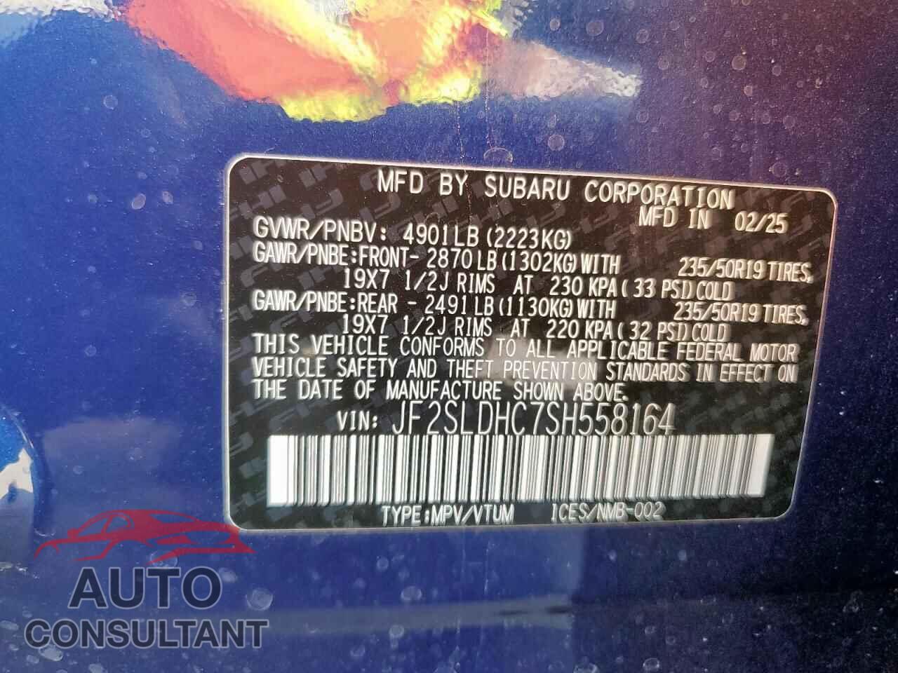 SUBARU FORESTER 2025 - JF2SLDHC7SH558164