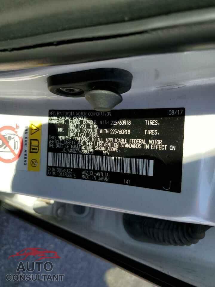 LEXUS NX 2016 - JTJYARBZ7H2083701