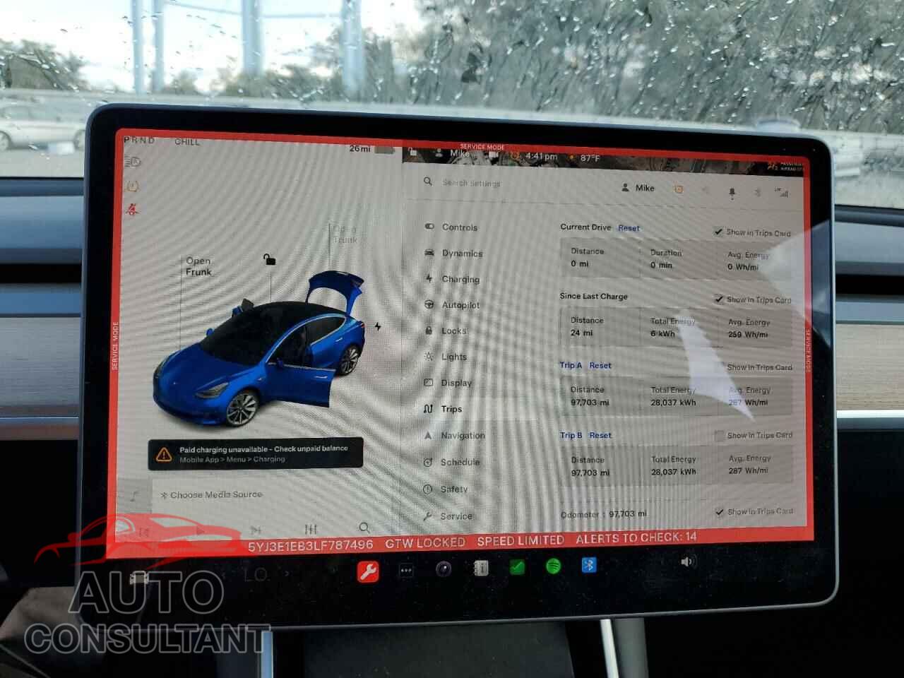 TESLA MODEL 3 2020 - 5YJ3E1EB3LF787496