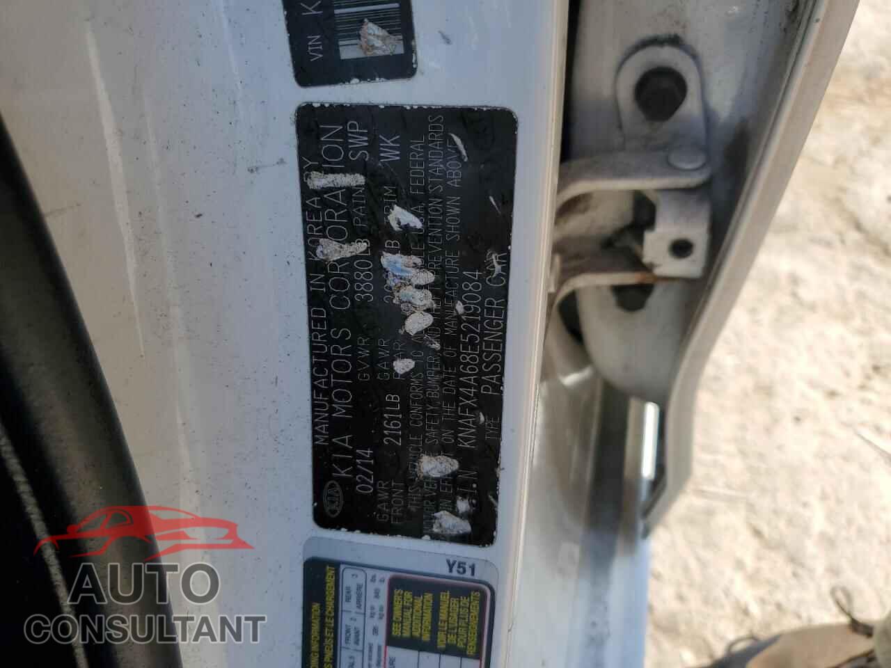 KIA FORTE 2014 - KNAFX4A68E5219084