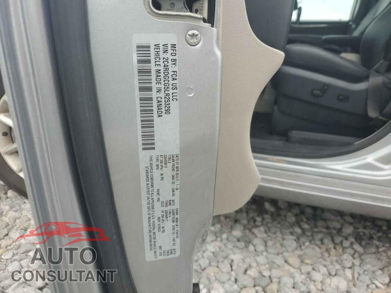 DODGE CARAVAN 2020 - 2C4RDGCG5LR253290