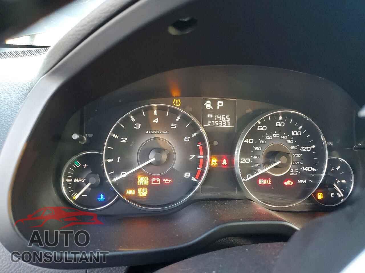 SUBARU OUTBACK 2012 - 4S4BRBBC5C3201764