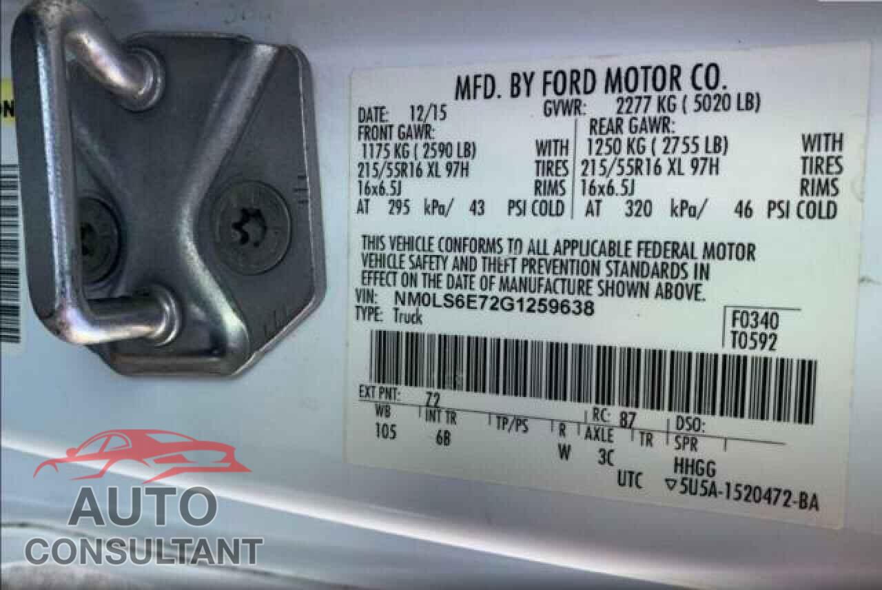 FORD TRANSIT 2016 - NM0LS6E72G1259638