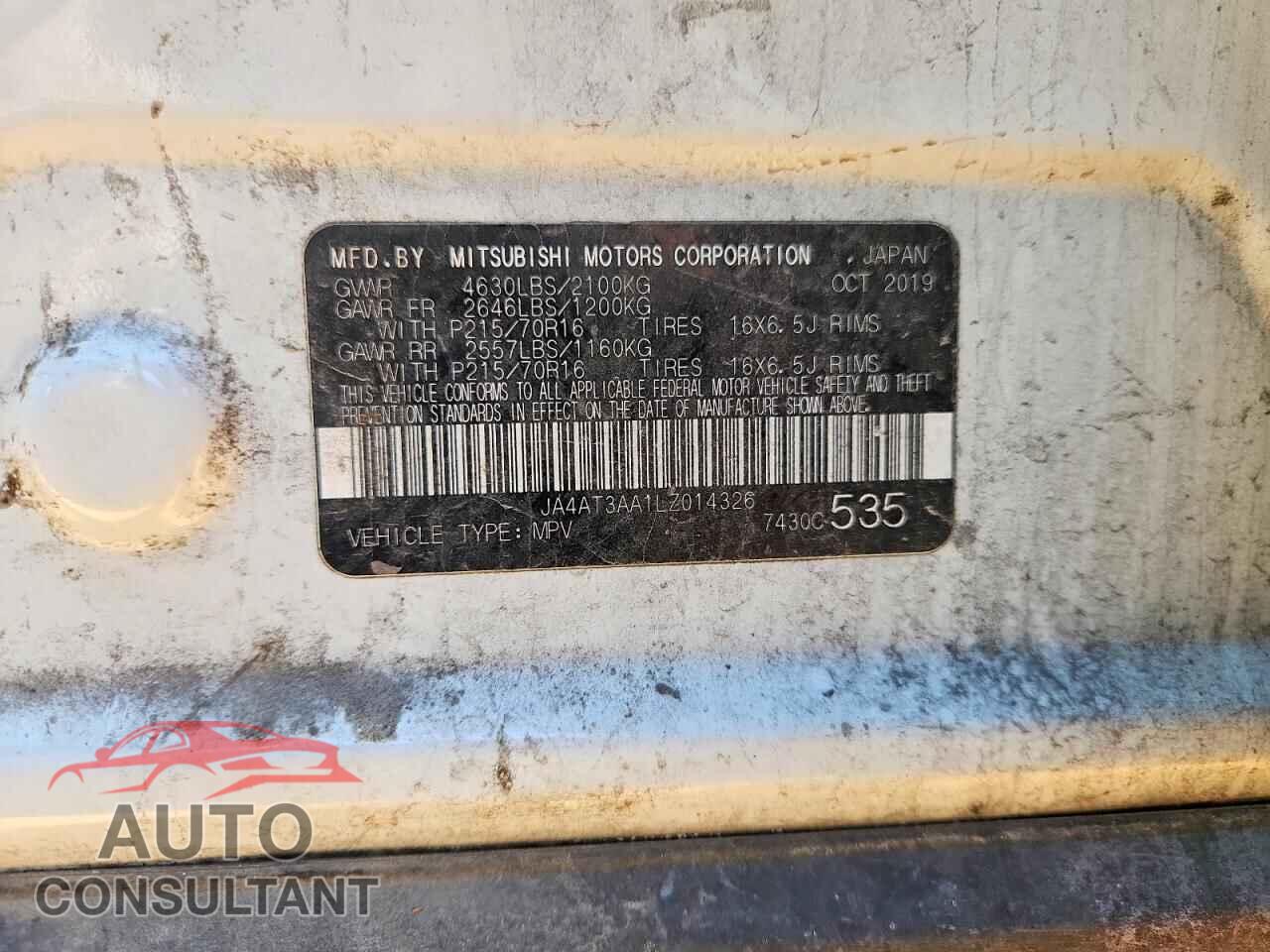 MITSUBISHI ECLIPSE 2020 - JA4AT3AA1LZ014326