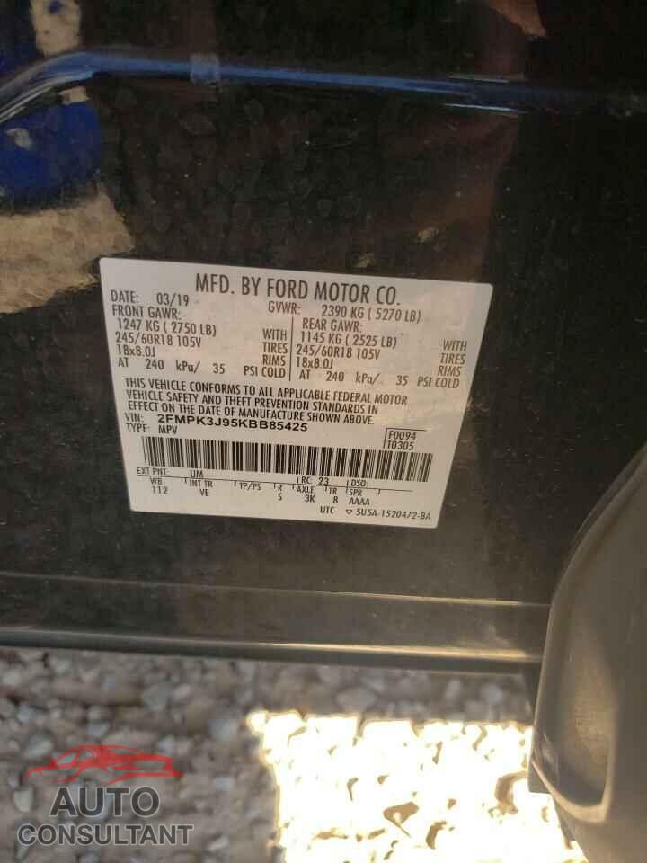 FORD EDGE 2019 - 2FMPK3J95KBB85425