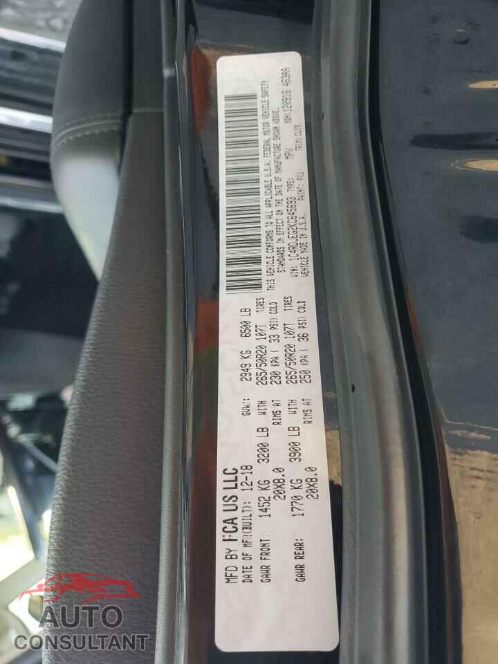 DODGE DURANGO 2019 - 1C4RDJEG2KC645693