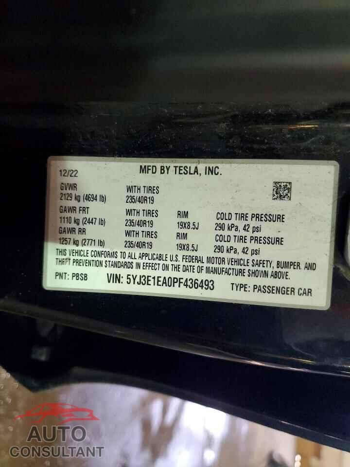 TESLA MODEL 3 2023 - 5YJ3E1EA0PF436493