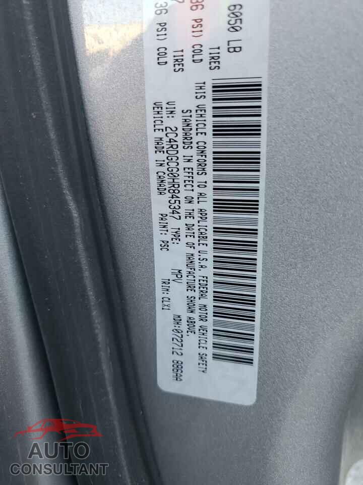 DODGE CARAVAN 2017 - 2C4RDGCG0HR845347