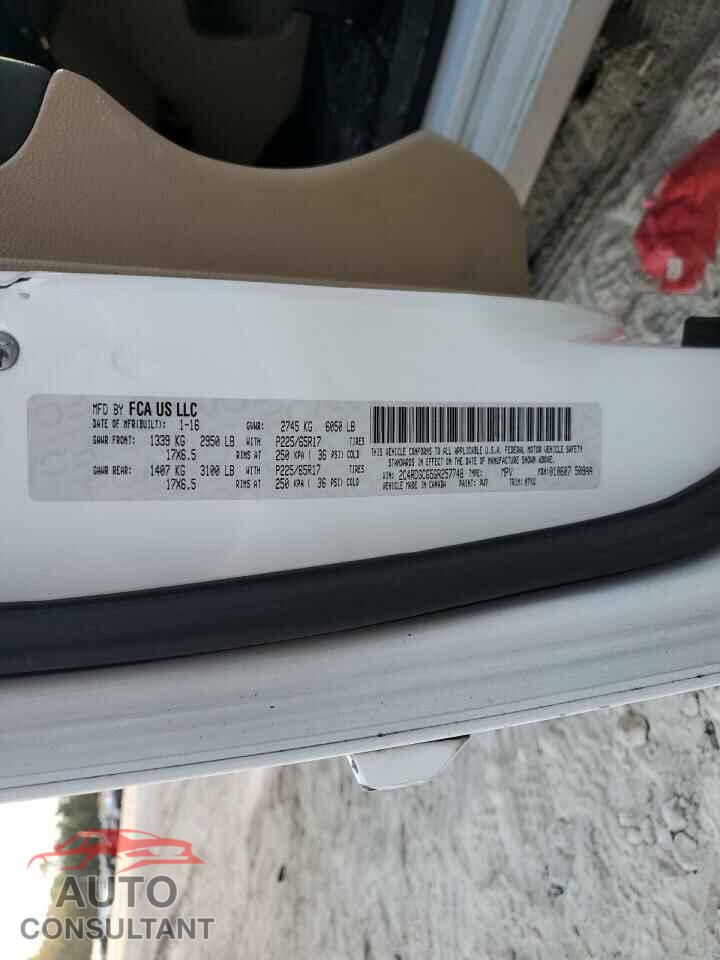 DODGE CARAVAN 2016 - 2C4RDGCG5GR257748