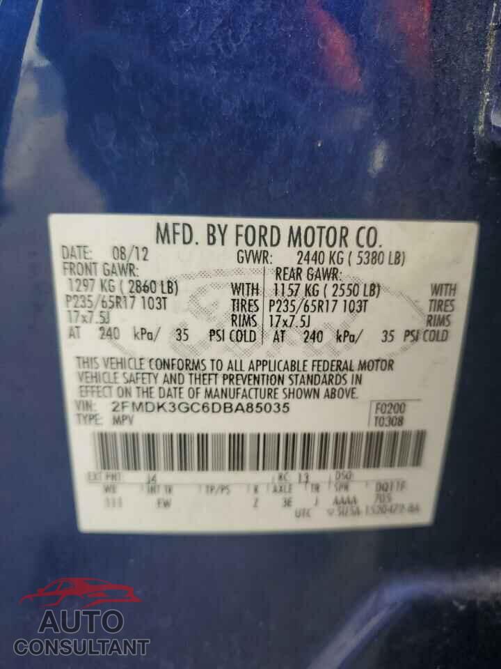 FORD EDGE 2013 - 2FMDK3GC6DBA85035