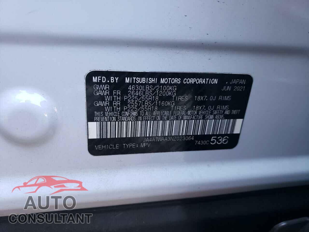 MITSUBISHI ECLIPSE 2022 - JA4ATWAA3NZ023064