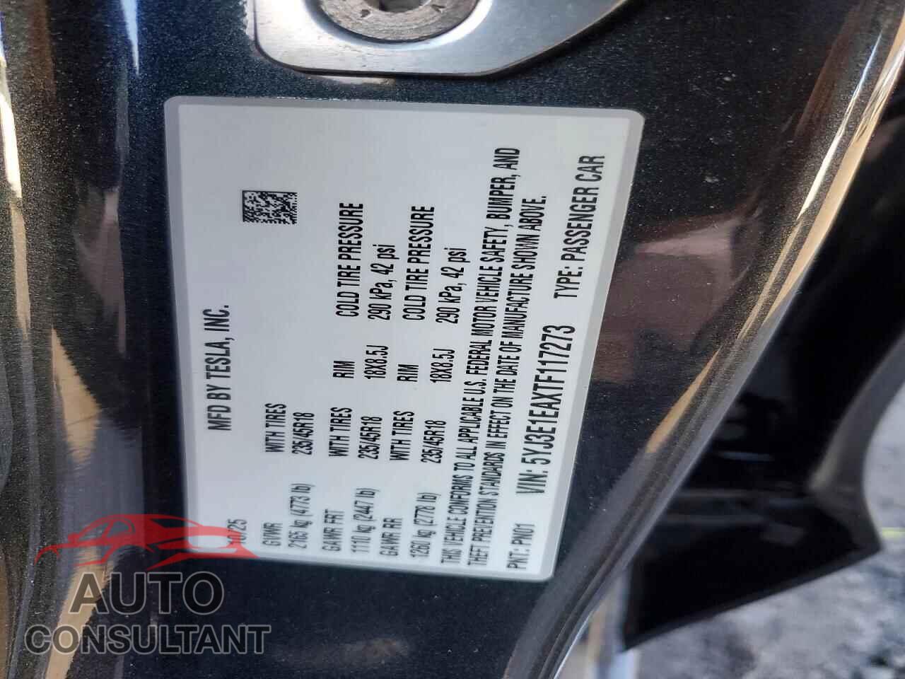 TESLA MODEL 3 2026 - 5YJ3E1EAXTF117273