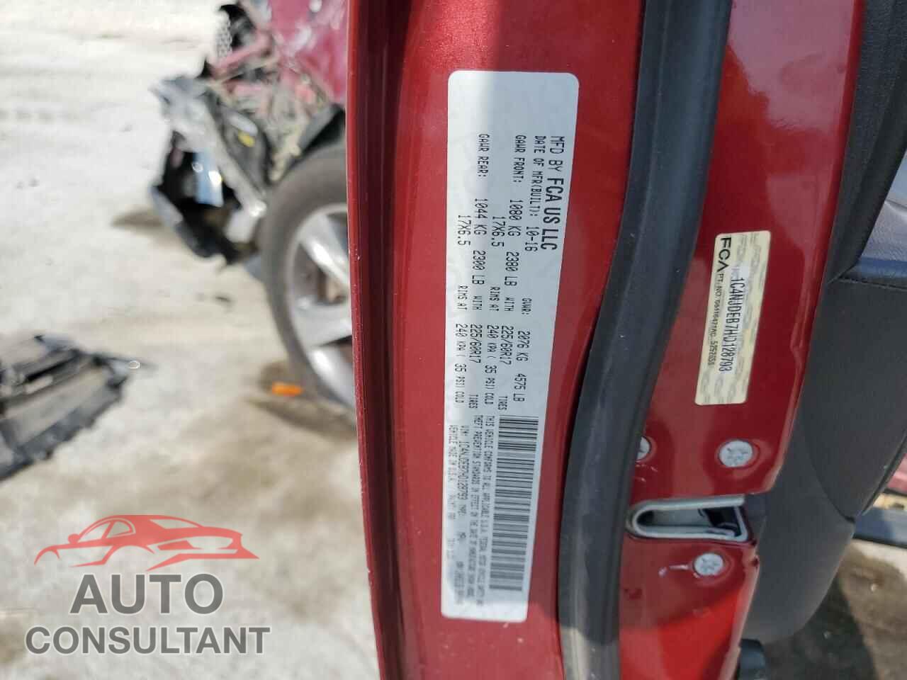JEEP COMPASS 2017 - 1C4NJDEB7HD128793
