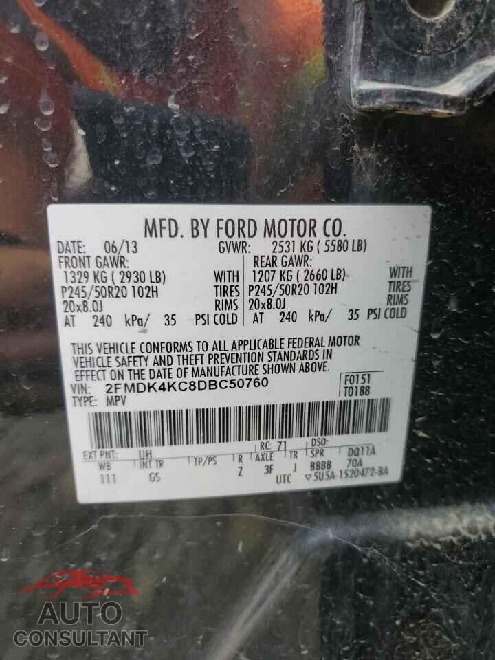 FORD EDGE 2013 - 2FMDK4KC8DBC50760
