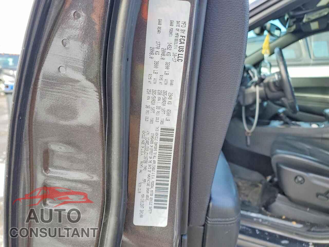 DODGE DURANGO 2018 - 1C4RDJDG2JC116728