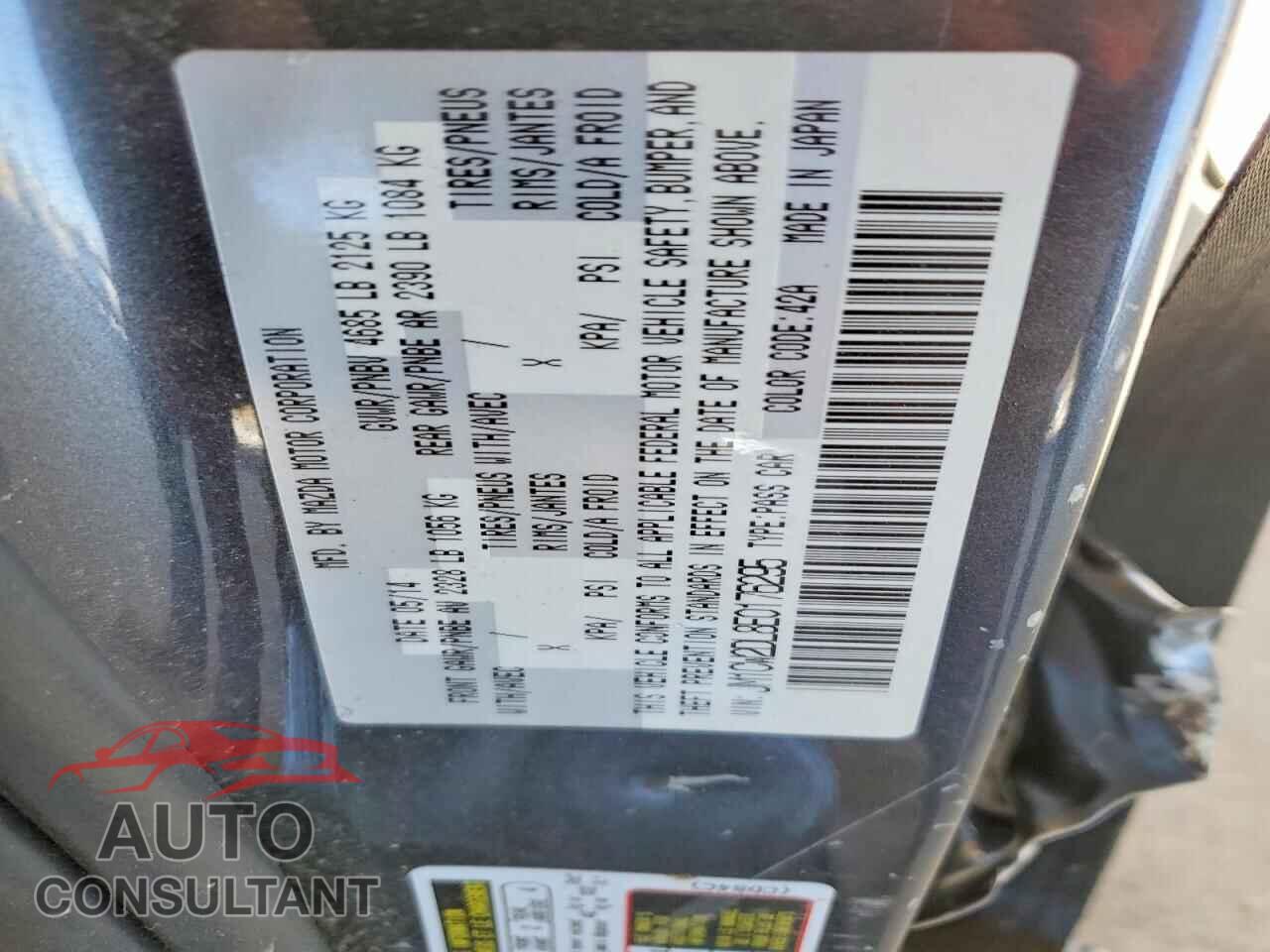 MAZDA 5 2014 - JM1CW2DL8E0176295