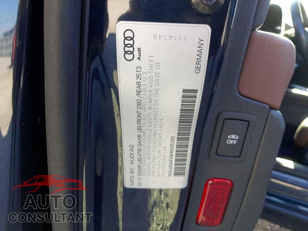 AUDI A4 2017 - WAUANAF48HN065390