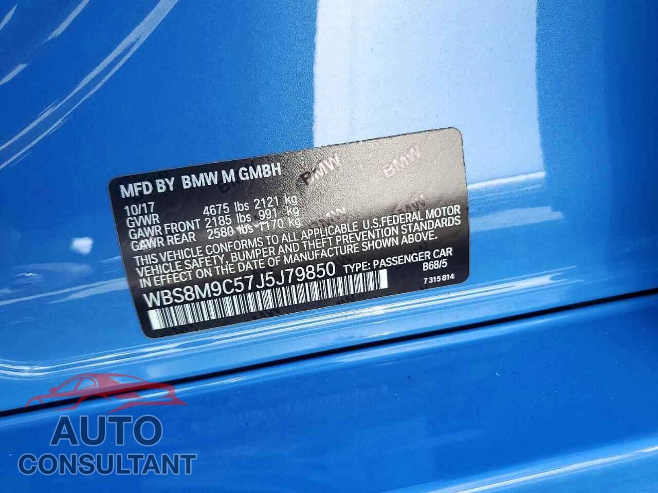 BMW M3 2018 - WBS8M9C57J5J79850