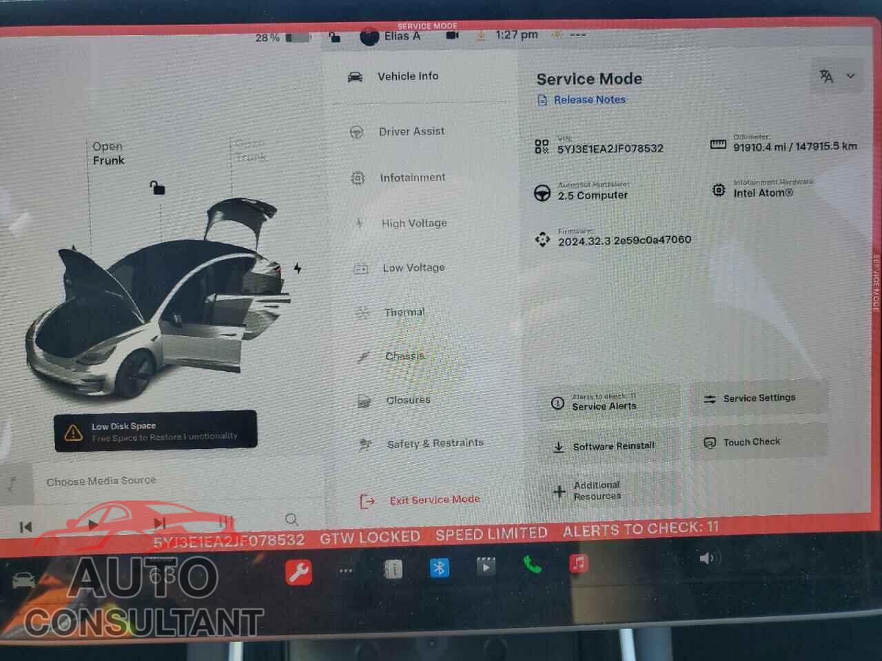 TESLA MODEL 3 2018 - 5YJ3E1EA2JF078532