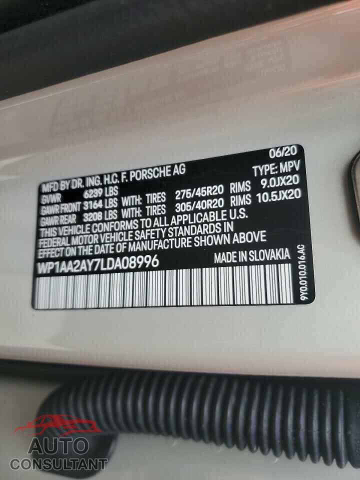 PORSCHE CAYENNE 2020 - WP1AA2AY7LDA08996