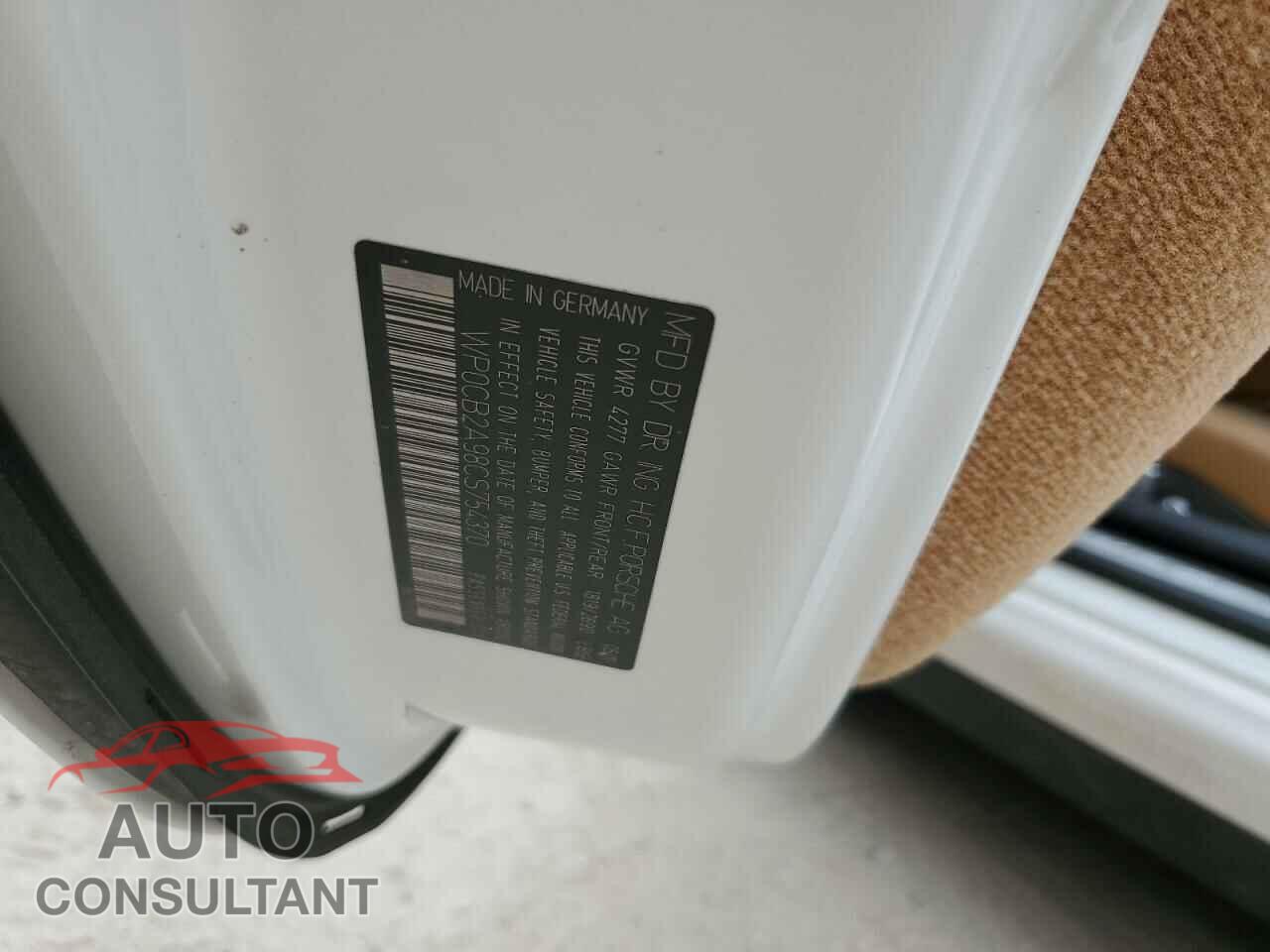 PORSCHE 911 2012 - WP0CB2A98CS754370