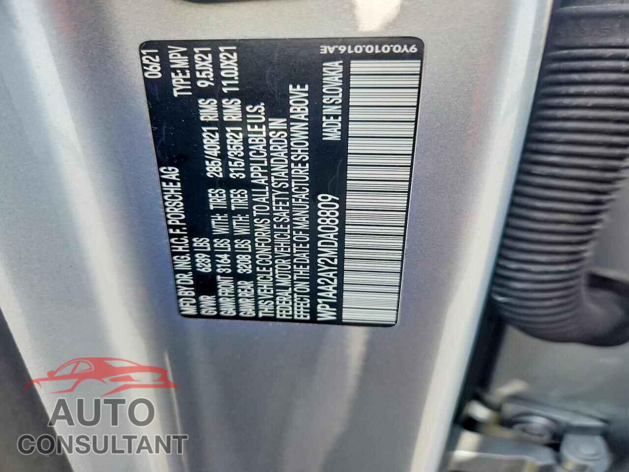 PORSCHE CAYENNE 2021 - WP1AA2AY2MDA08809