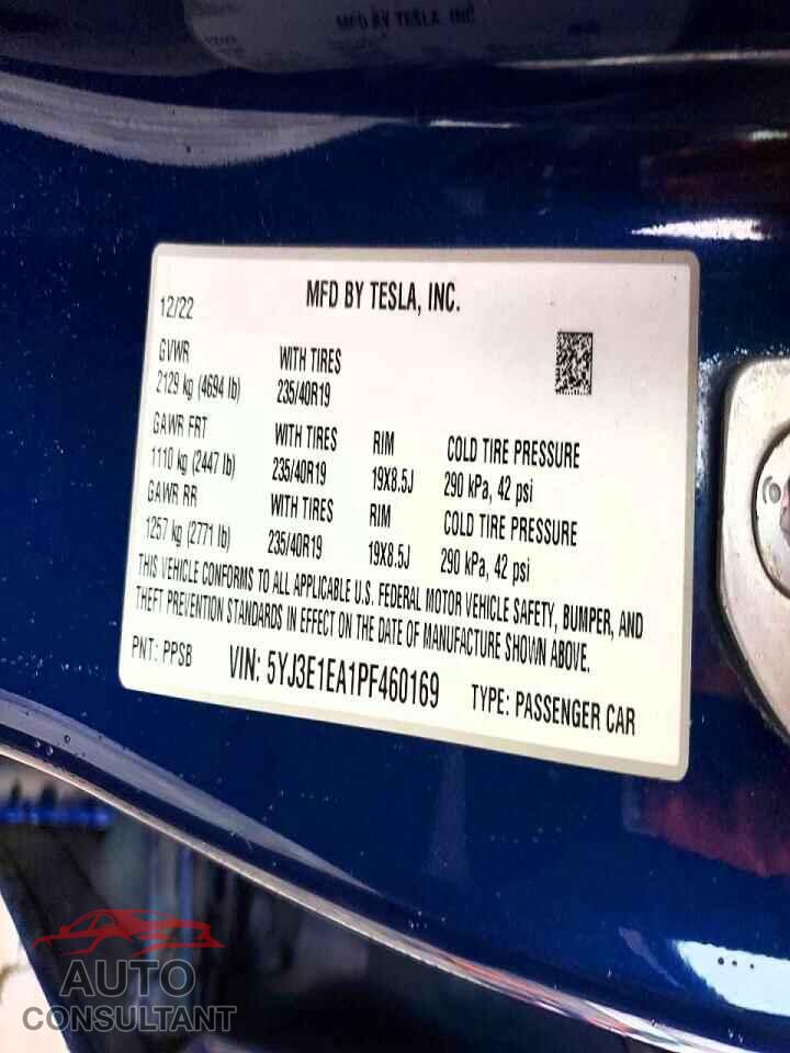 TESLA MODEL 3 2023 - 5YJ3E1EA1PF460169