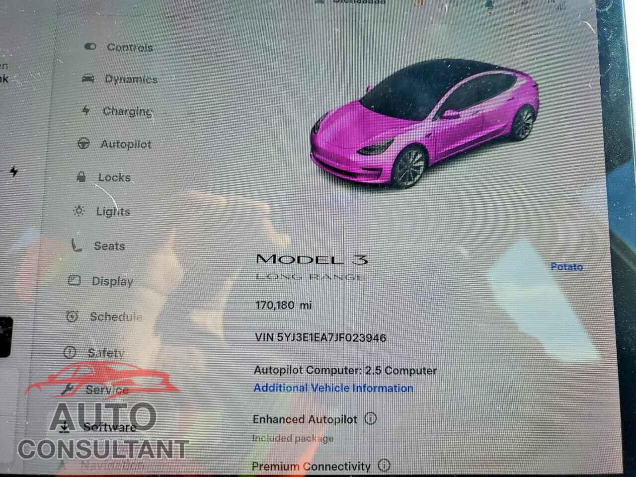 TESLA MODEL 3 2018 - 5YJ3E1EA7JF023946