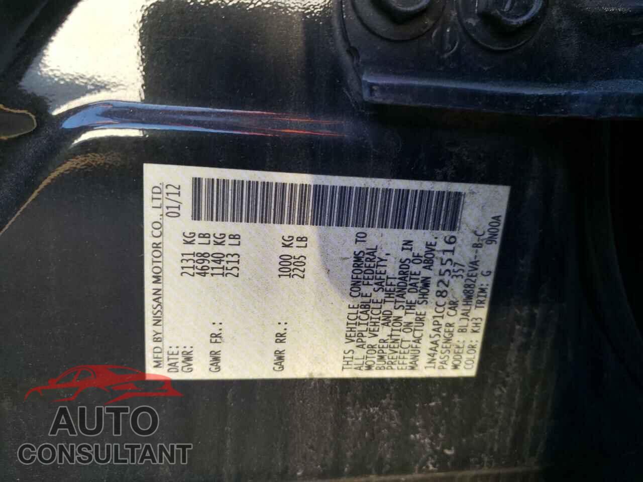 NISSAN MAXIMA 2012 - 1N4AA5AP1CC825516