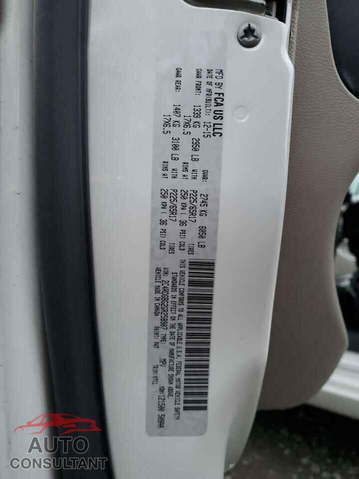 DODGE CARAVAN 2016 - 2C4RDGBG2GR258907