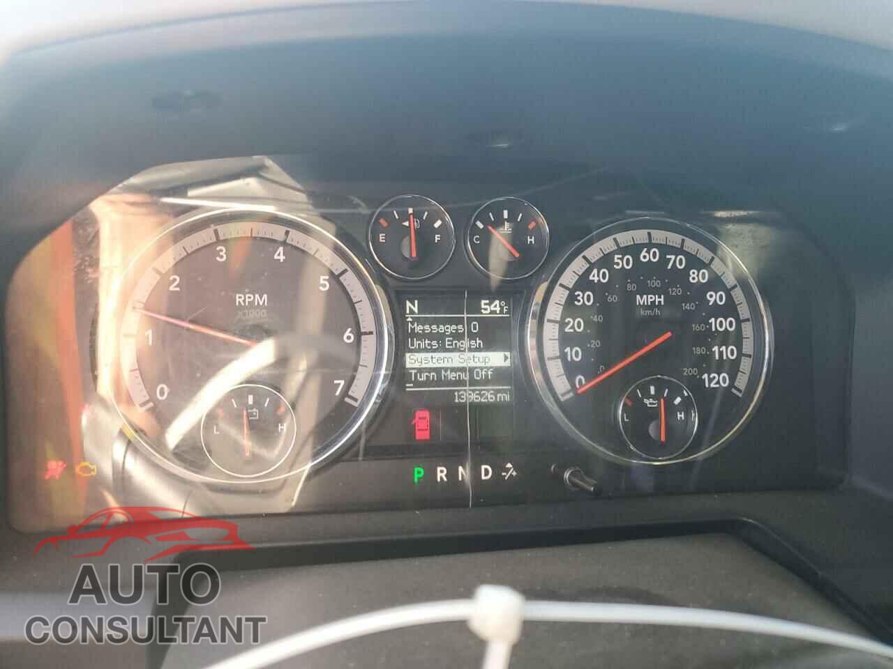DODGE RAM 2500 2012 - 3C6TD5ET3CG179188