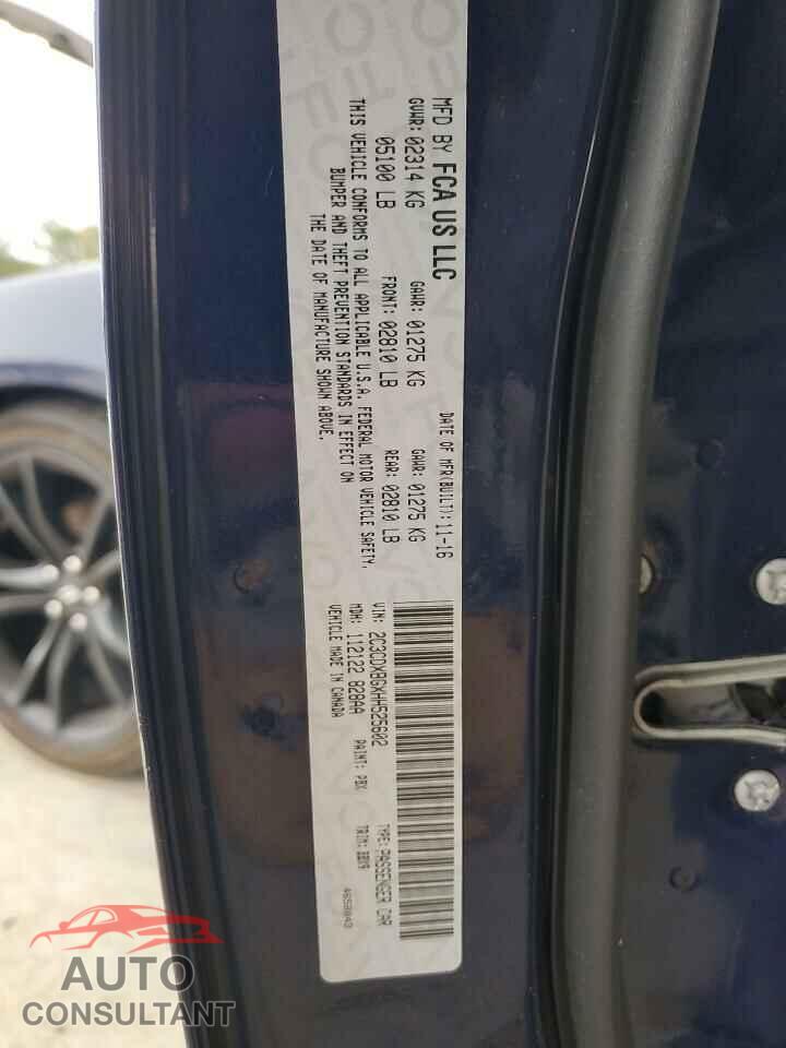 DODGE CHARGER 2017 - 2C3CDXBGXHH525602