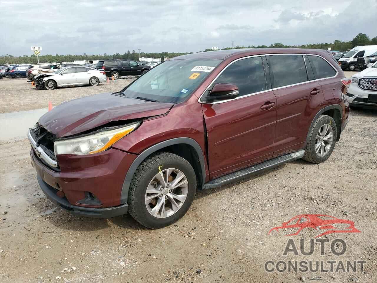 TOYOTA HIGHLANDER 2014 - 5TDZKRFH2ES006034