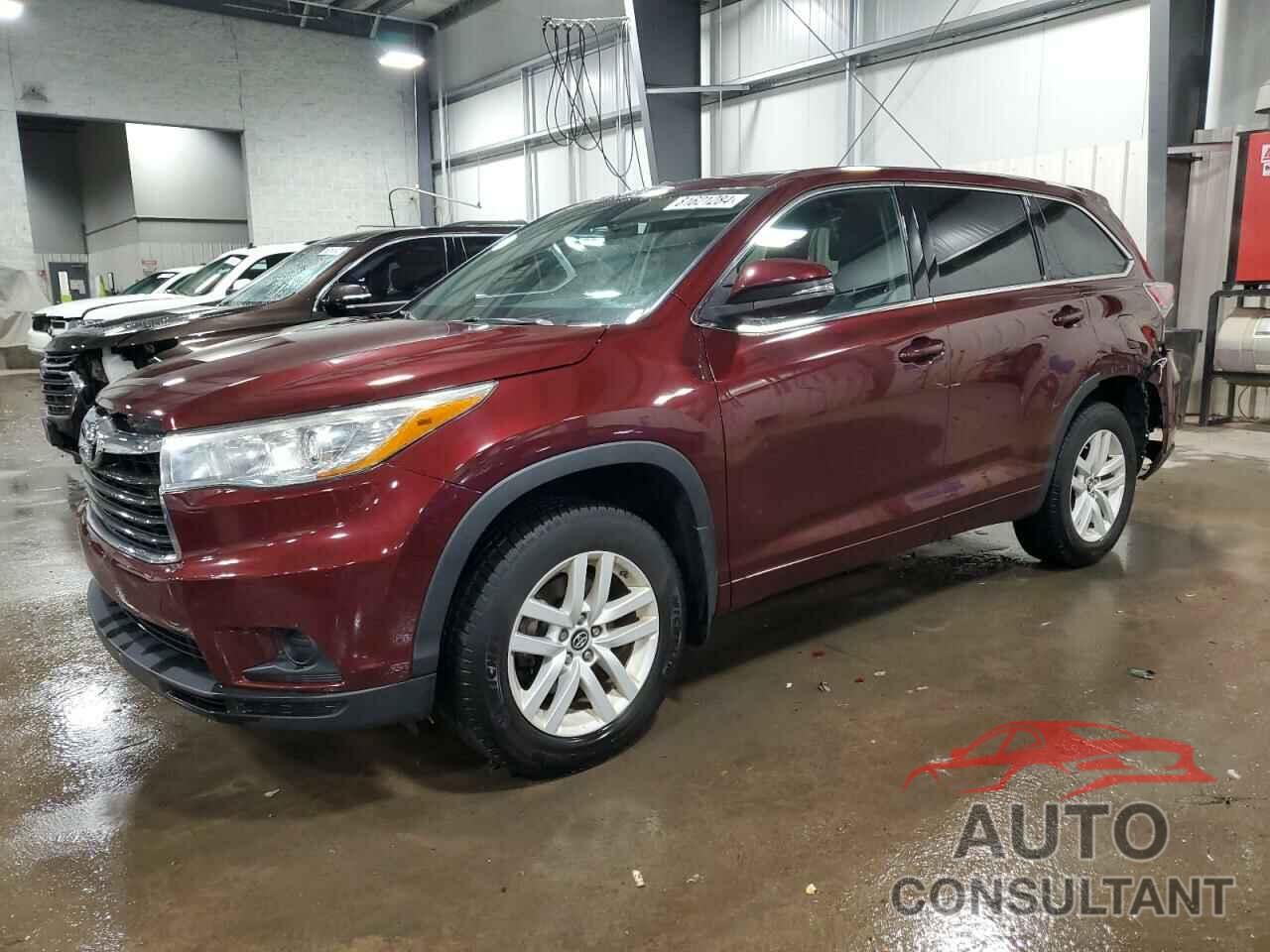 TOYOTA HIGHLANDER 2016 - 5TDBKRFH1GS327437