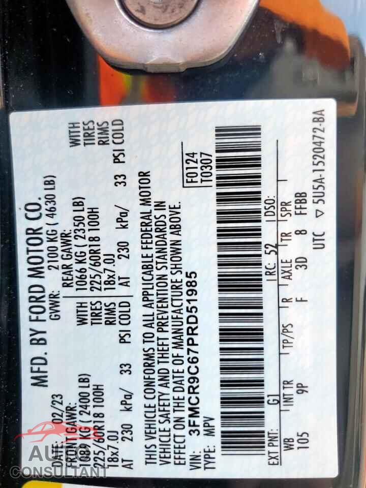 FORD BRONCO 2023 - 3FMCR9C67PRD51985