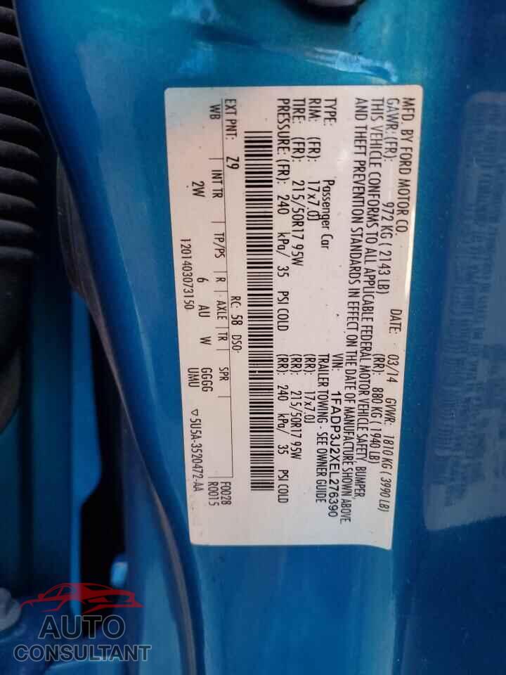 FORD FOCUS 2014 - 1FADP3J2XEL276390